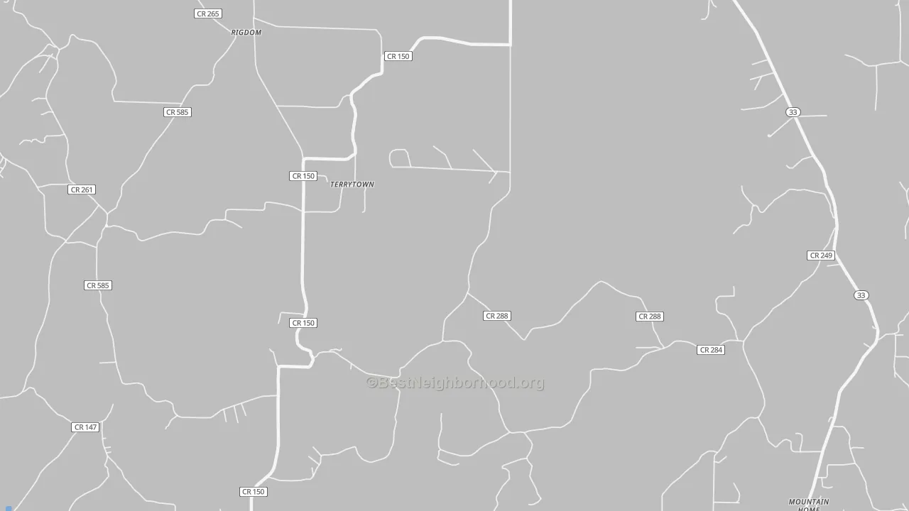 Transit Grade map of Mountain Home, AL