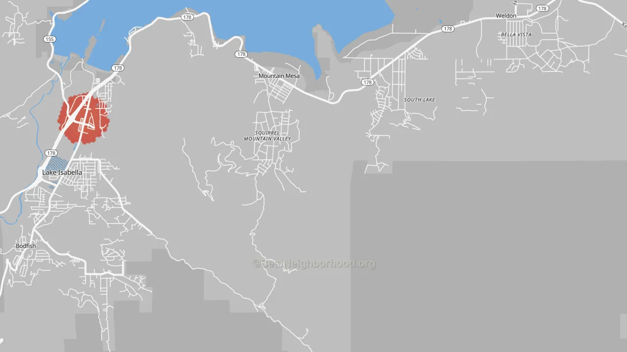 Transit Grade map of Mountain Mesa, CA