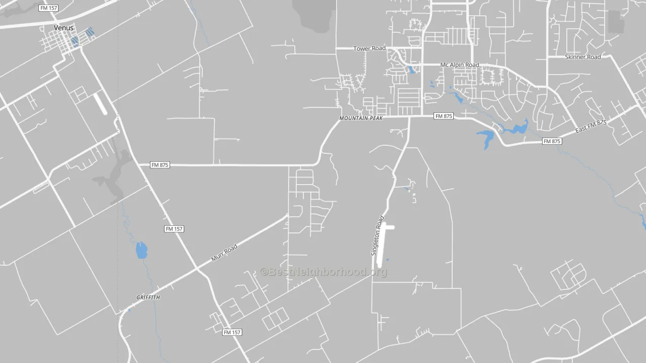 Transit Grade map of Mountain Peak, TX