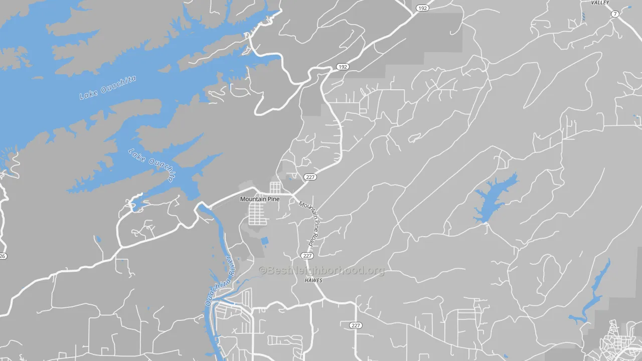 Transit Grade map of Mountain Pine, AR