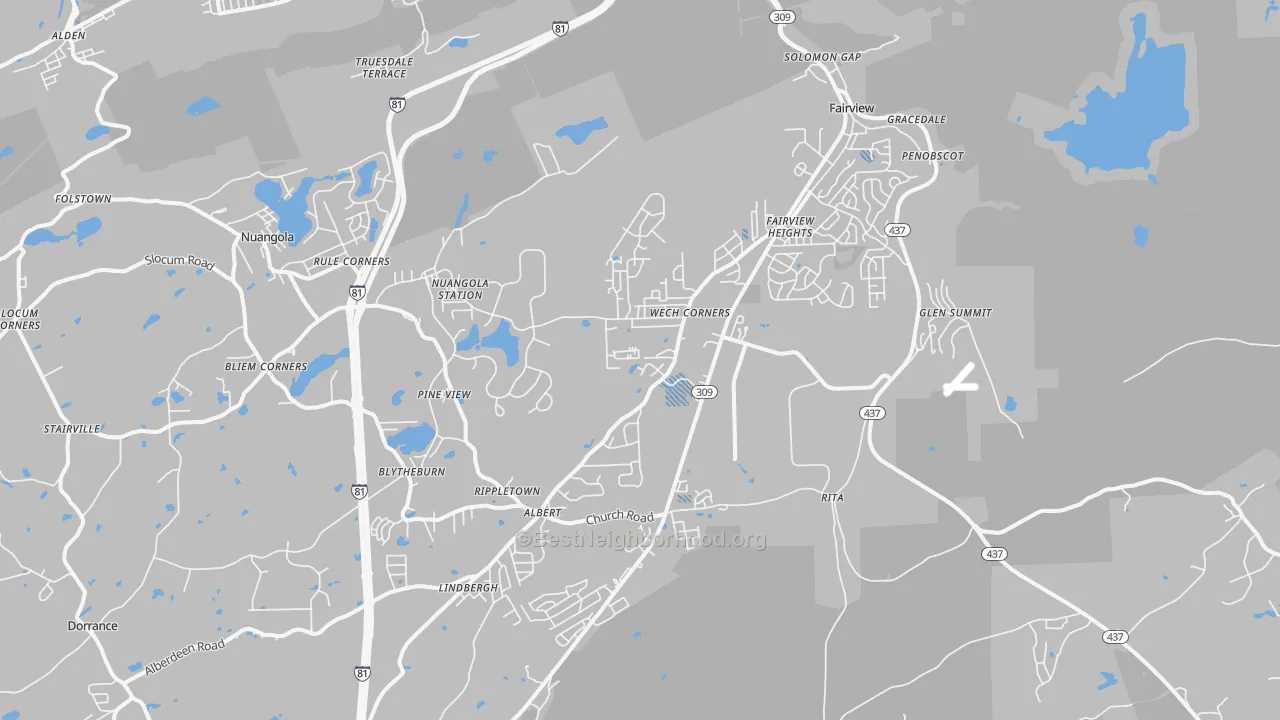 Transit Grade map of Mountain Top, PA