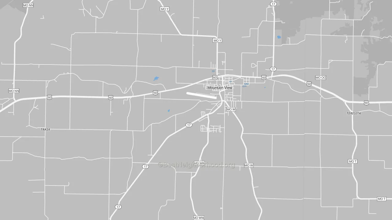 Transit Grade map of Mountain View, MO