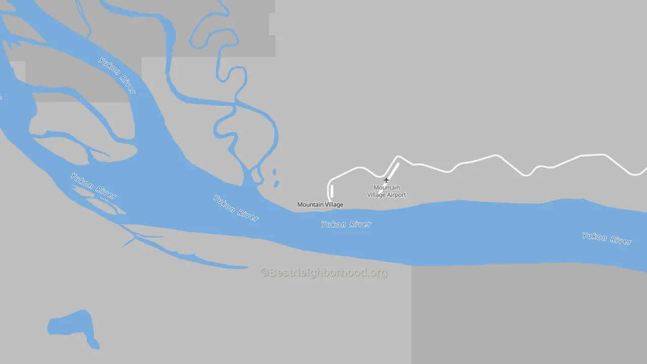 Transit Grade map of Mountain Village, AK