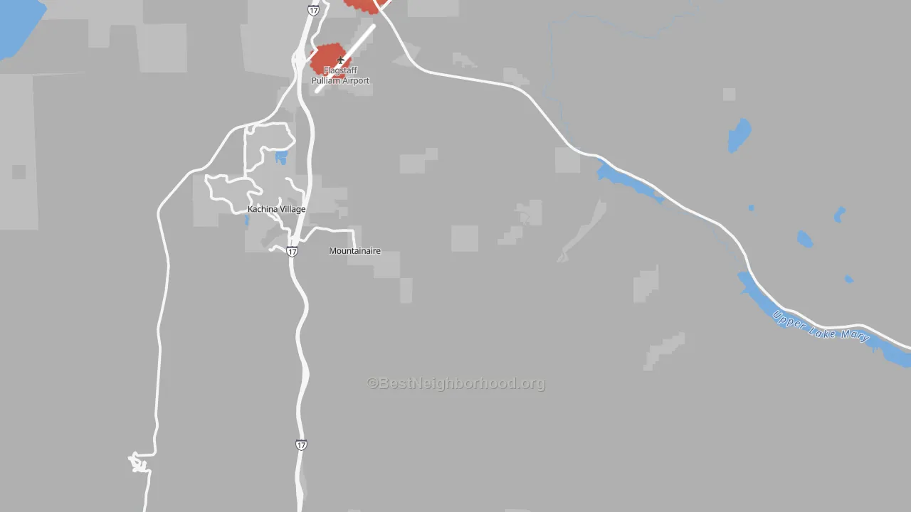 Transit Grade map of Mountainaire, AZ