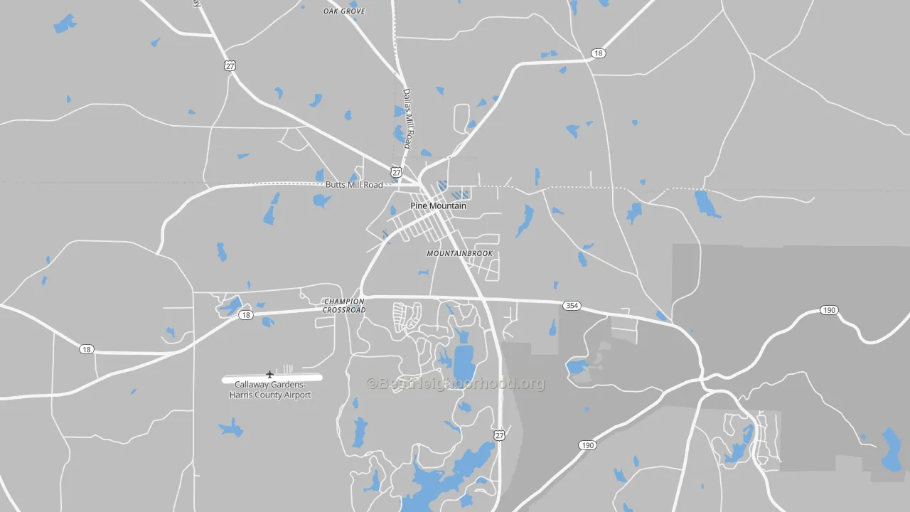 Transit Grade map of Mountainbrook, GA