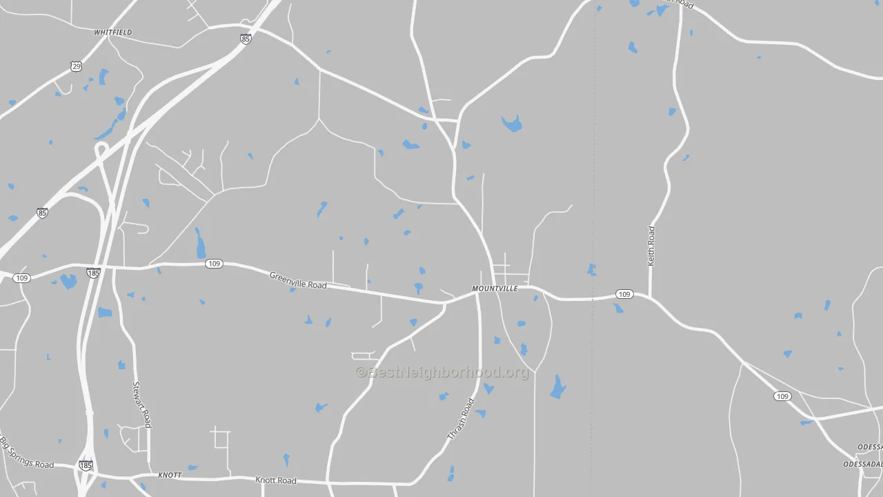 Transit Grade map of Mountville, GA
