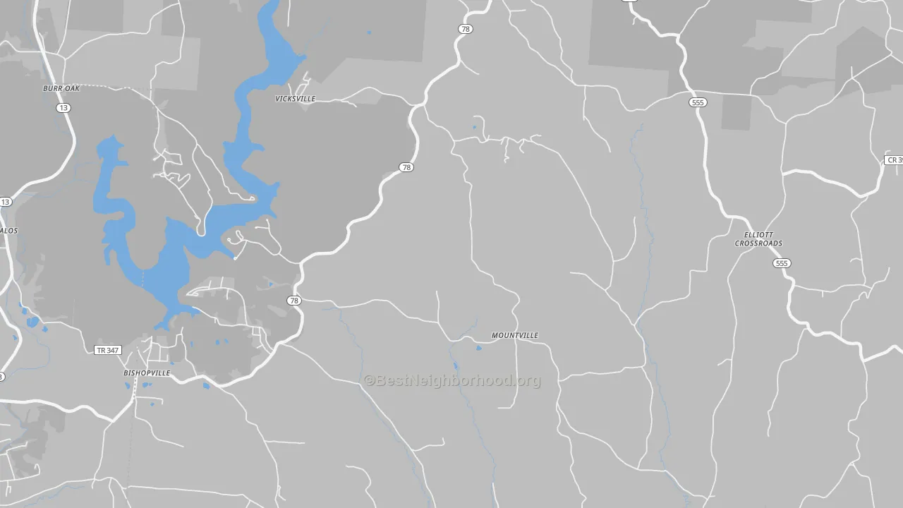 Transit Grade map of Mountville, OH