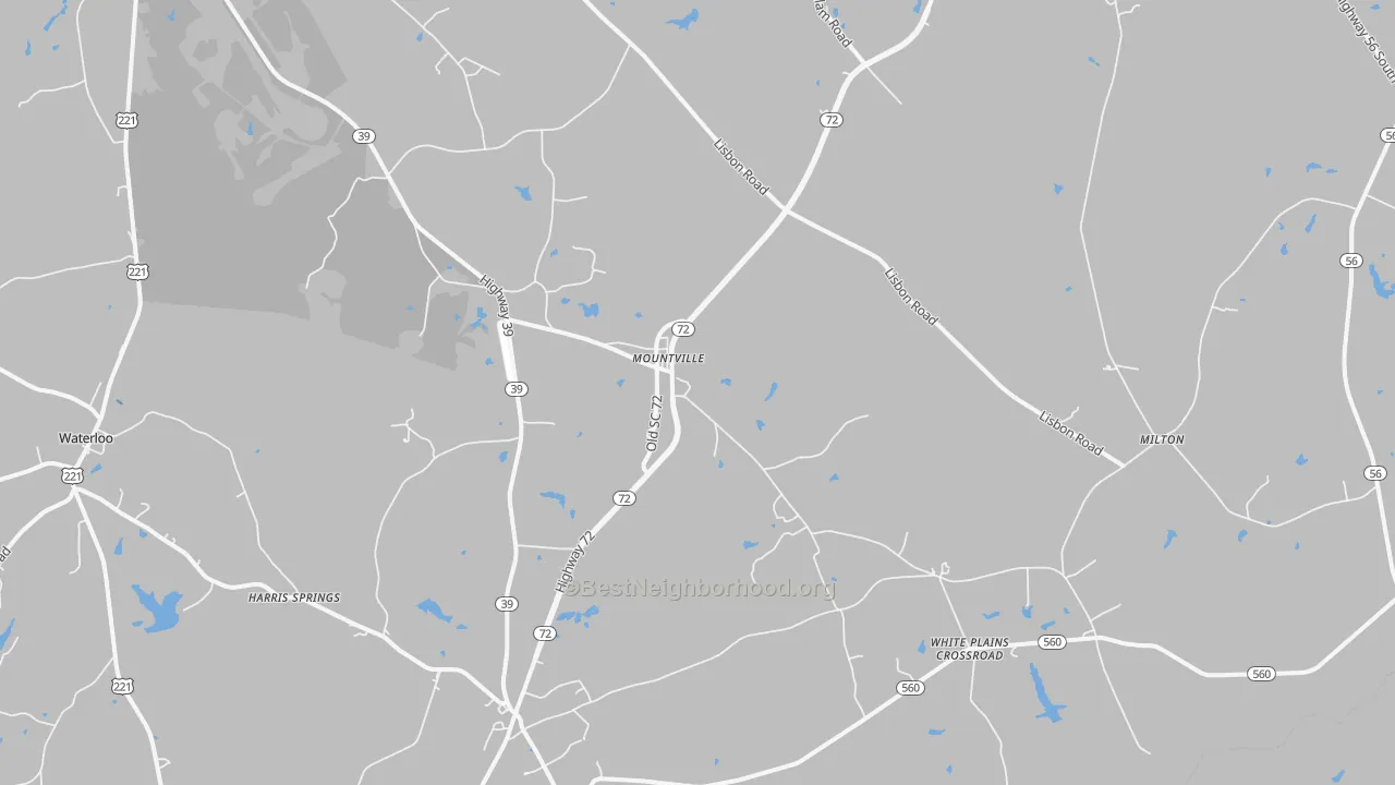 Transit Grade map of Mountville, SC