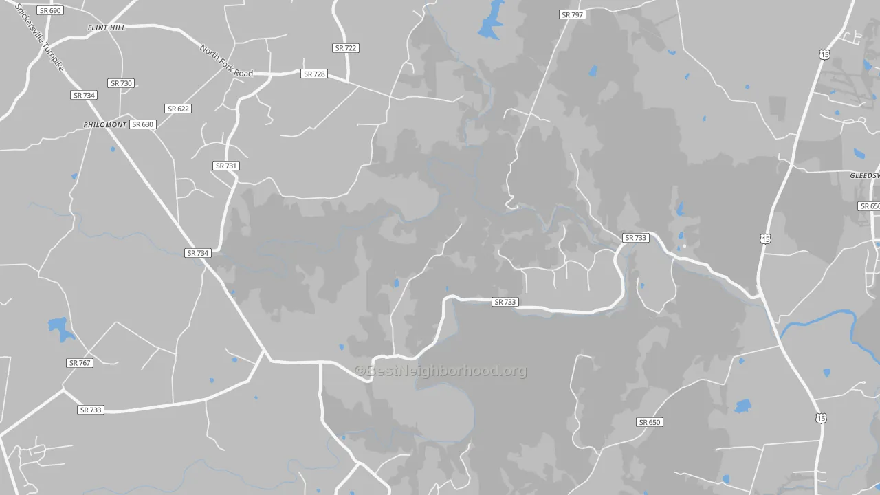 Transit Grade map of Mountville, VA
