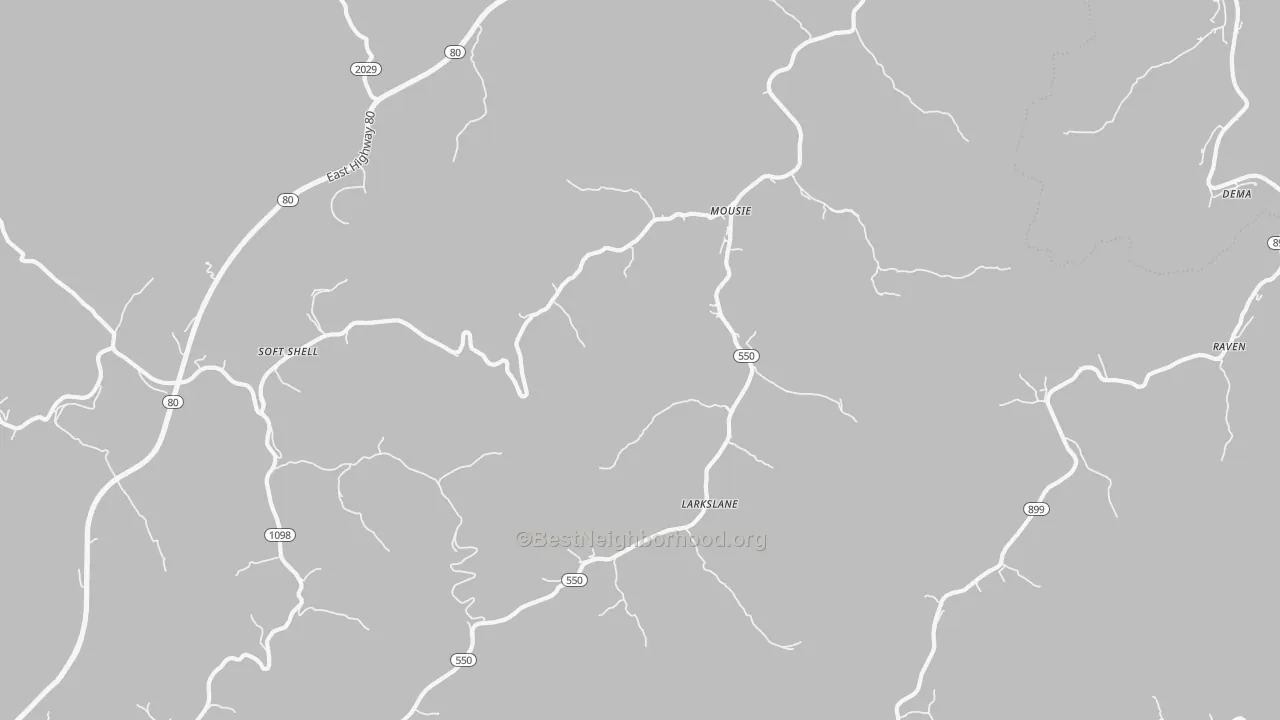 Transit Grade map of Mousie, KY
