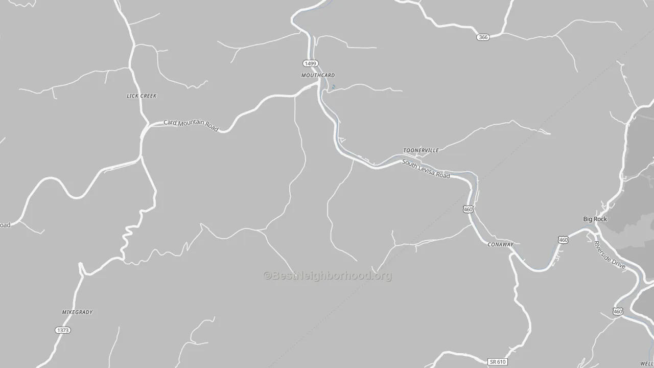 Transit Grade map of Mouthcard, KY