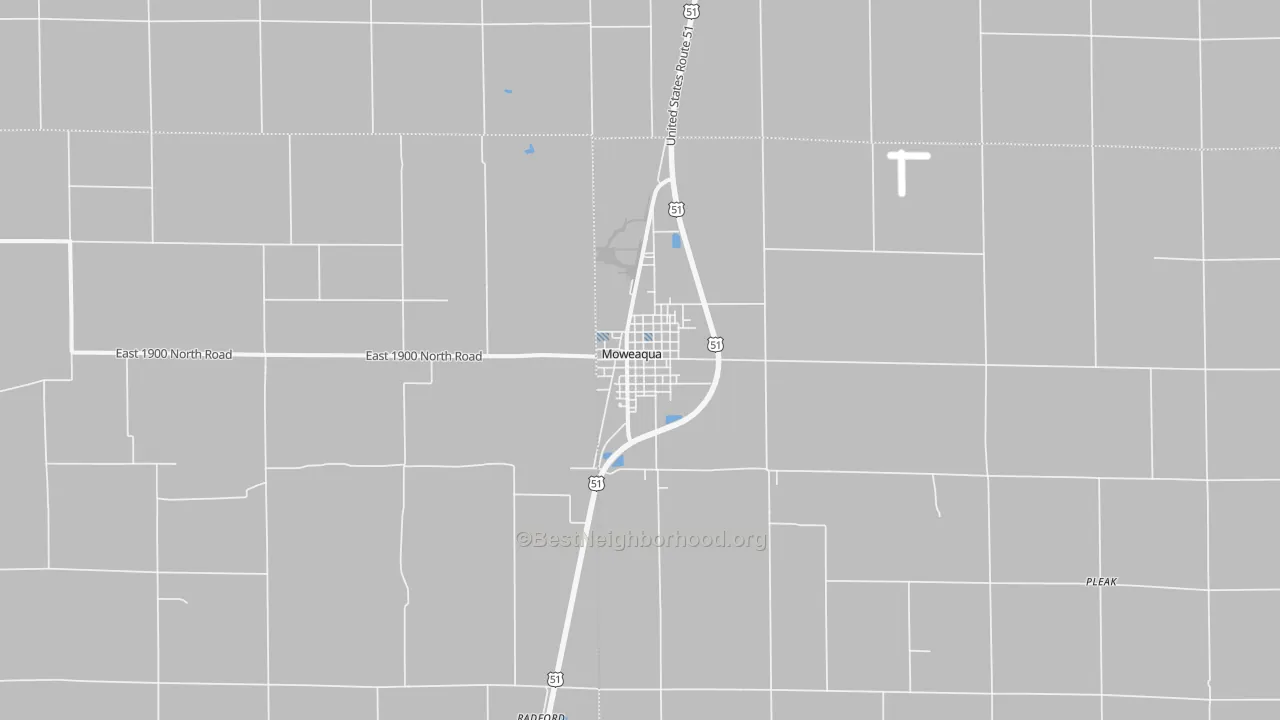 Transit Grade map of Moweaqua, IL