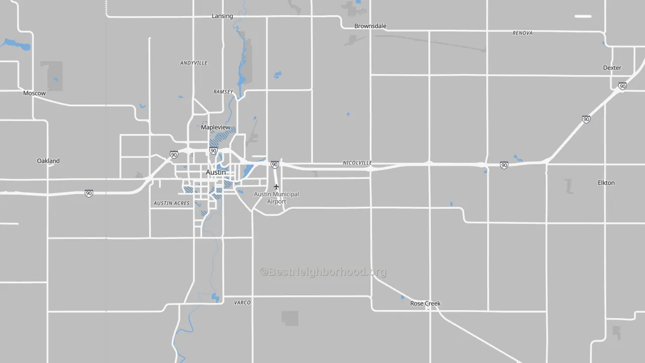 Transit Grade map of Mower County, MN