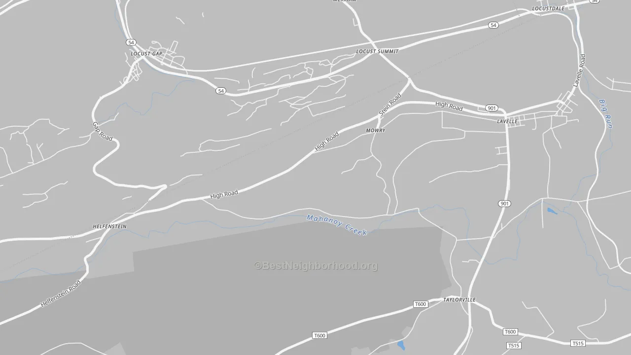 Transit Grade map of Mowry, PA