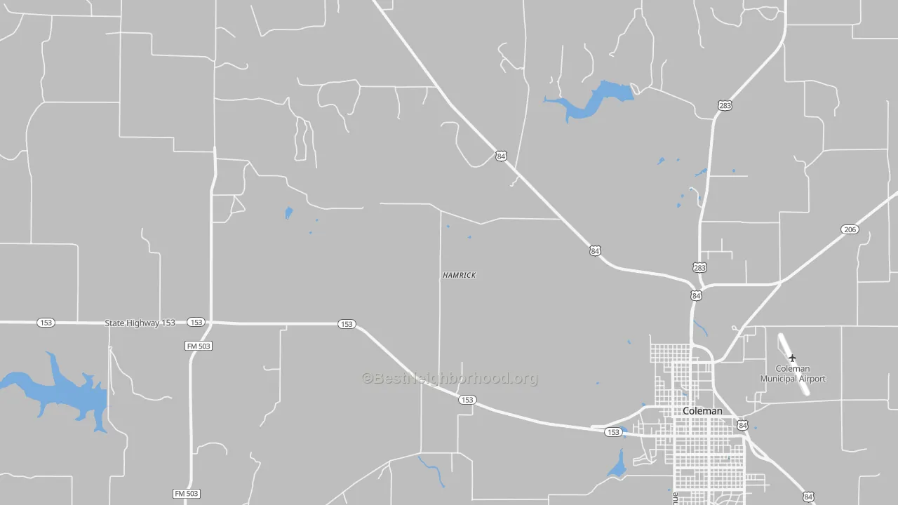 Transit Grade map of Mozelle, TX