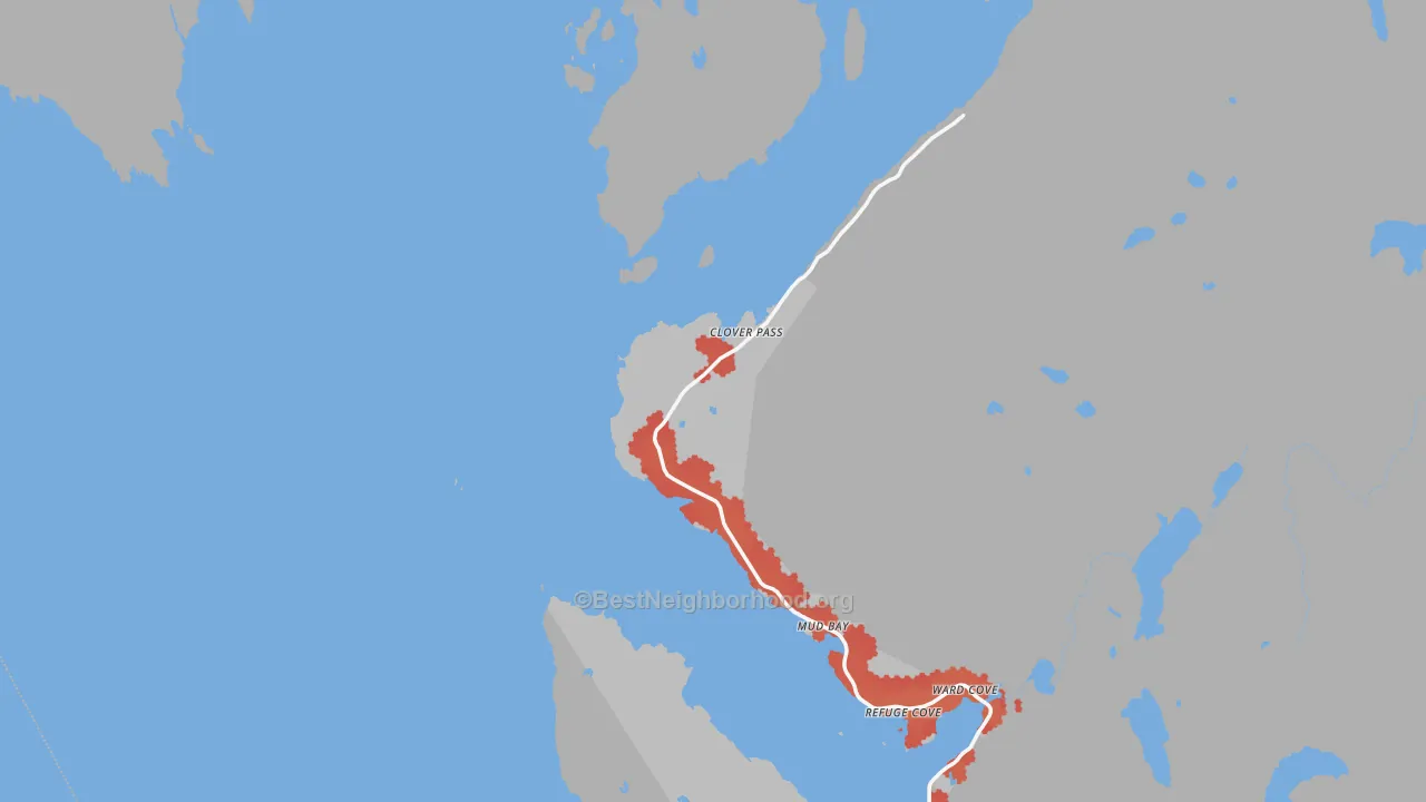 Transit Grade map of Mud Bay, AK