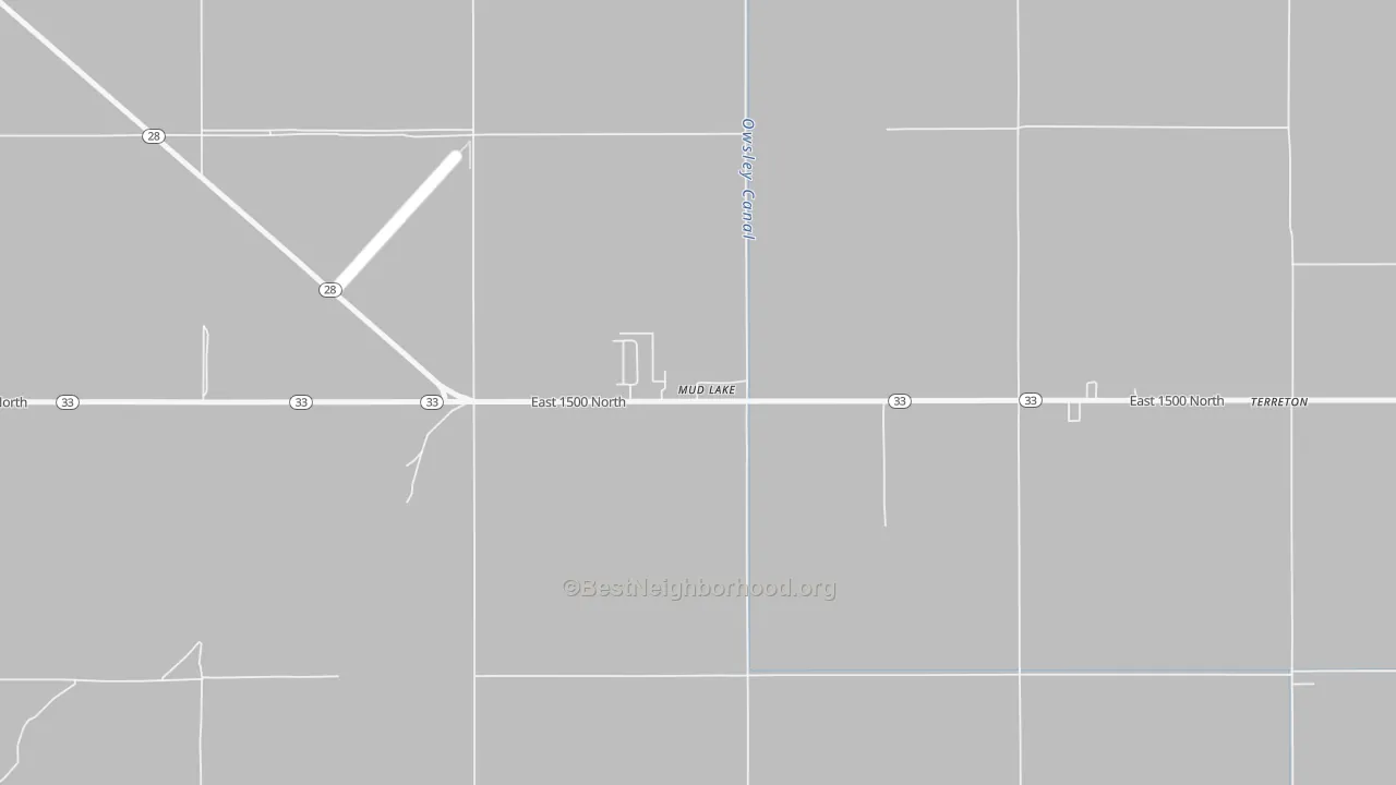 Transit Grade map of Mud Lake, ID