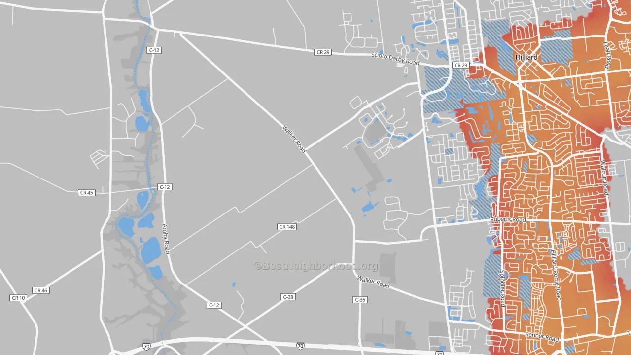 Transit Grade map of Mudsock, OH