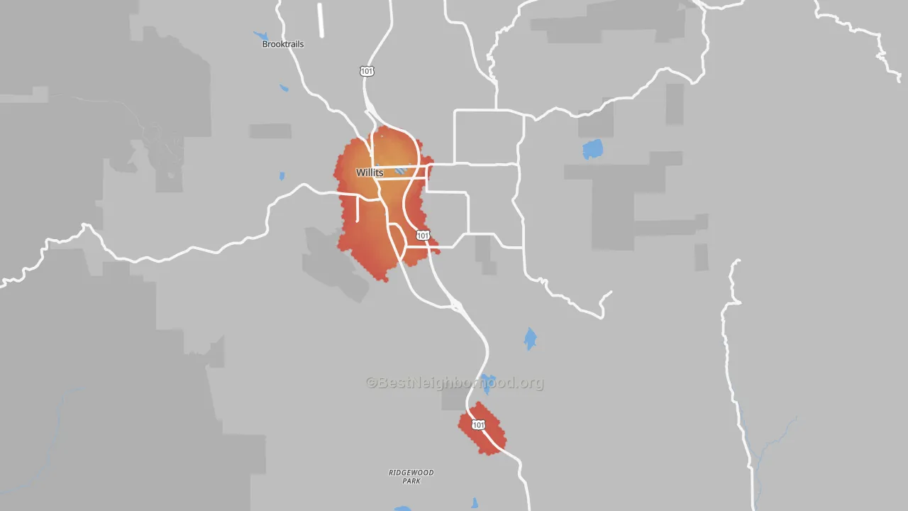 Transit Grade map of Muir, CA