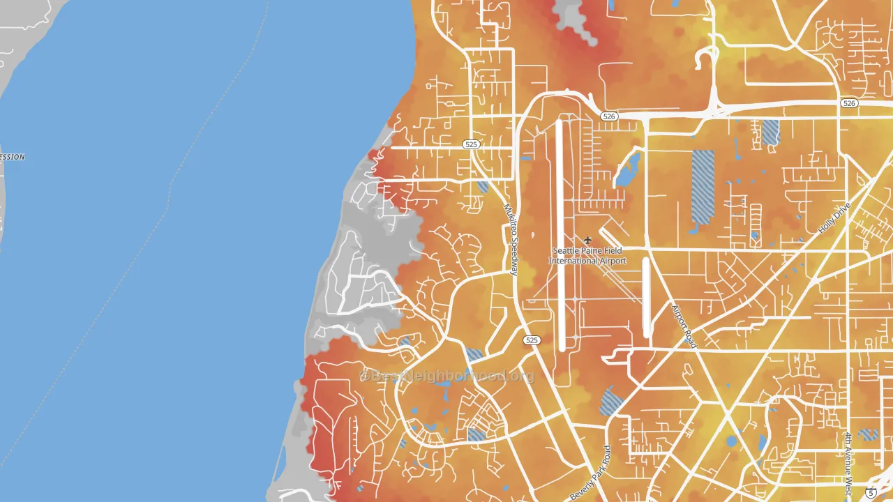 Transit Grade map of Mukilteo, WA