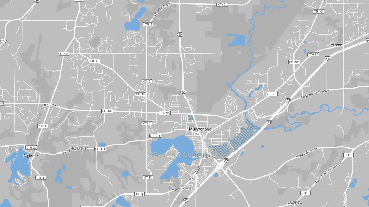Transit Grade map of Mukwonago, WI