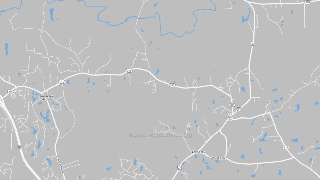 Transit Grade map of Mulberry Grove, GA