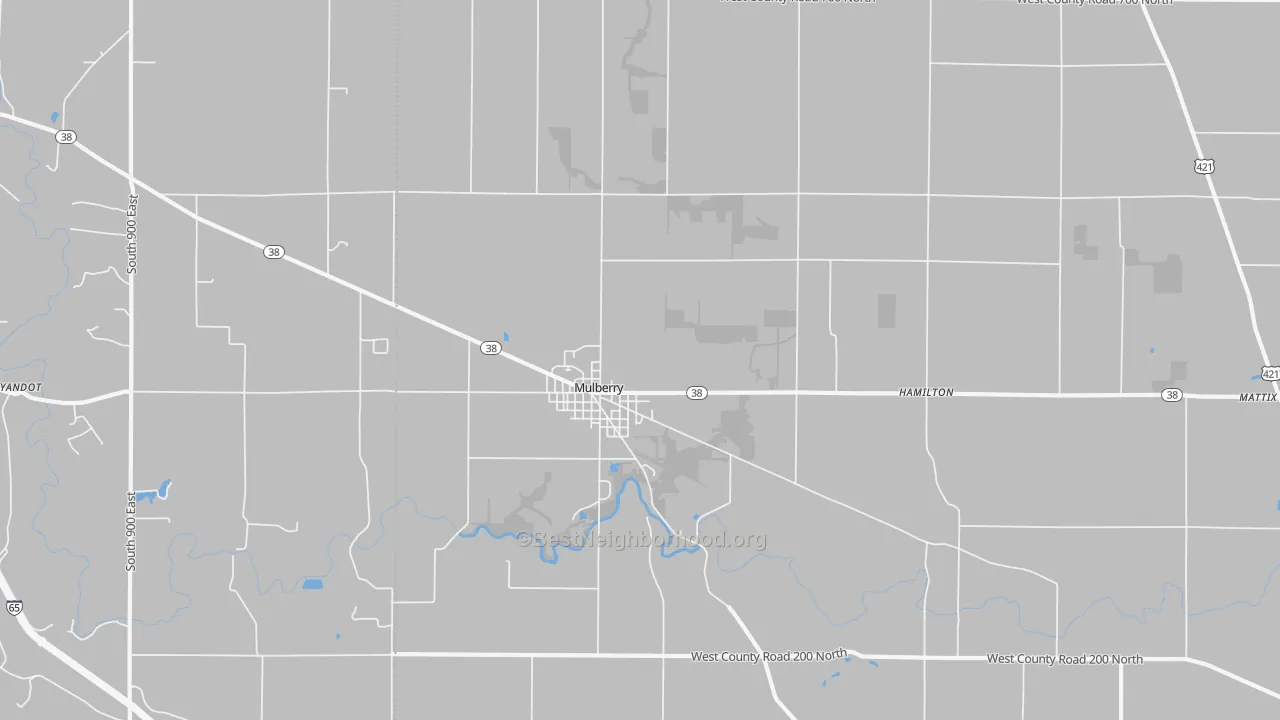 Transit Grade map of Mulberry, IN