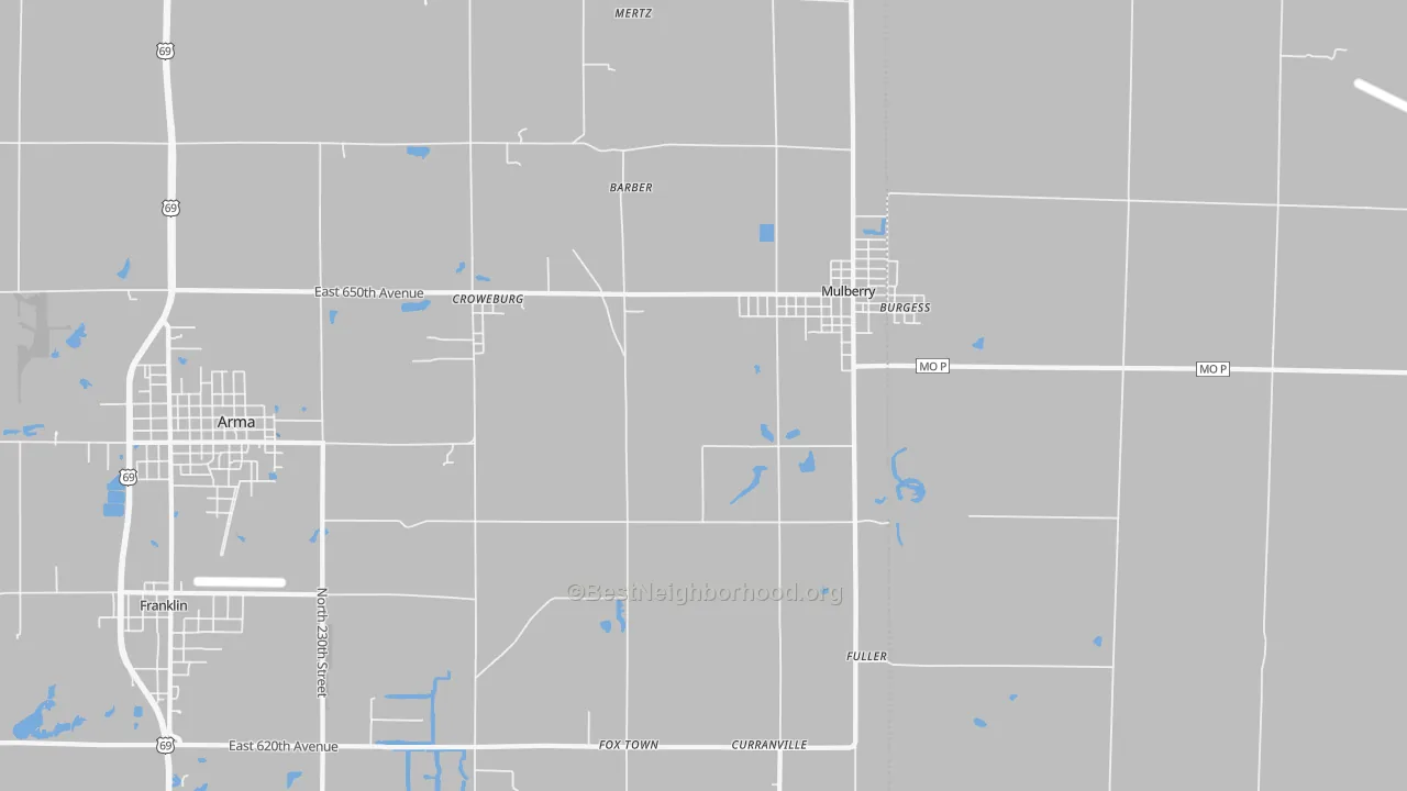 Transit Grade map of Mulberry, KS