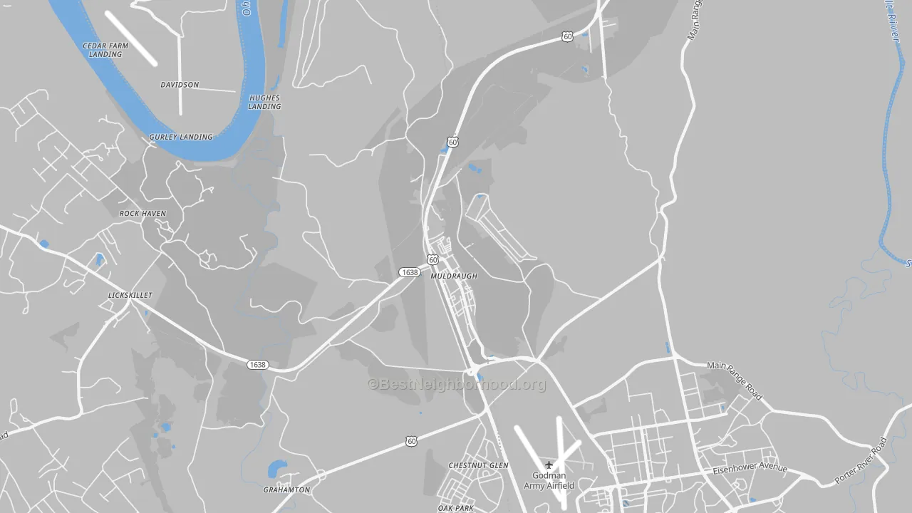 Transit Grade map of Muldraugh, KY
