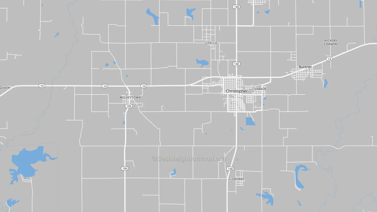 Transit Grade map of Mulkeytown, IL