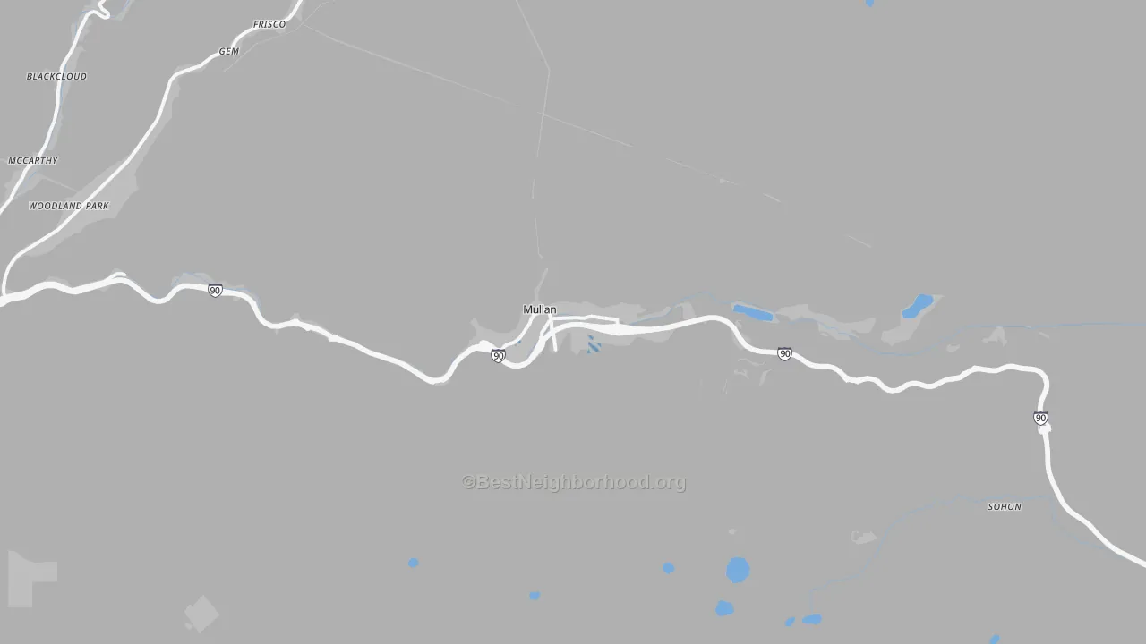 Transit Grade map of Mullan, ID