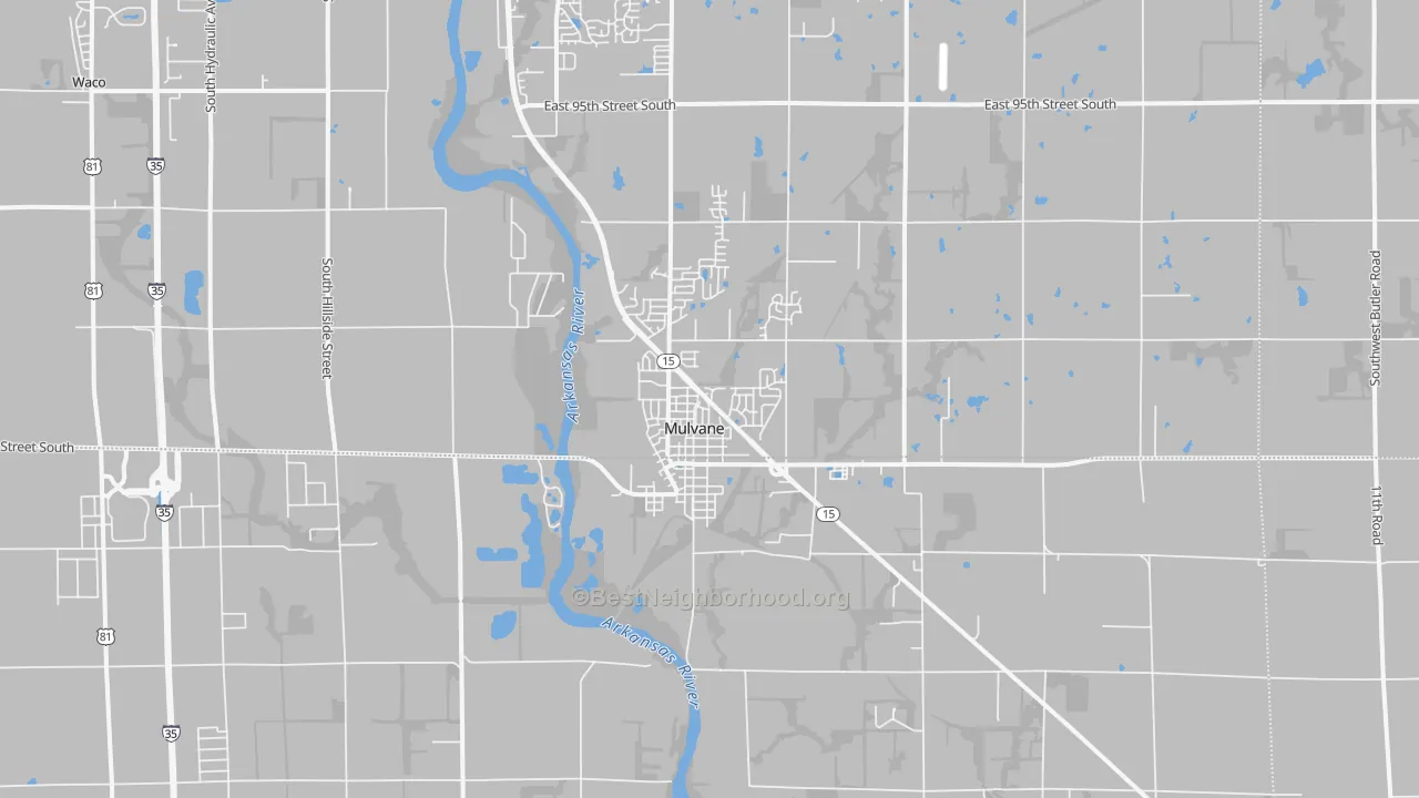 Transit Grade map of Mulvane, KS