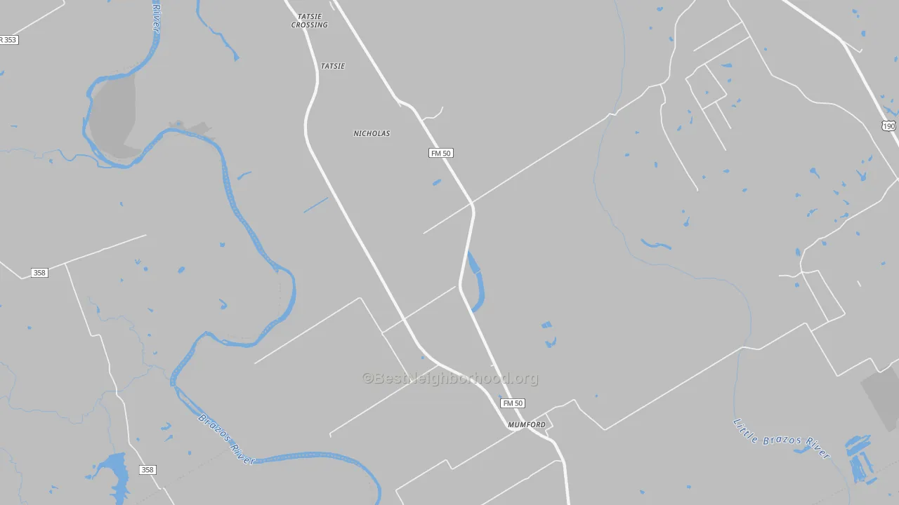 Transit Grade map of Mumford, TX