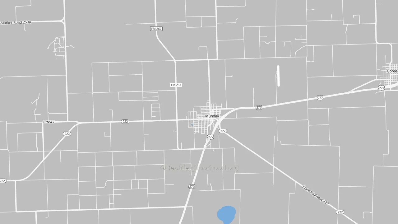 Transit Grade map of Munday, TX