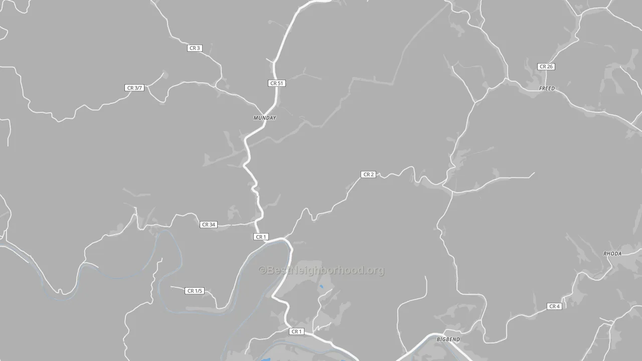 Transit Grade map of Munday, WV