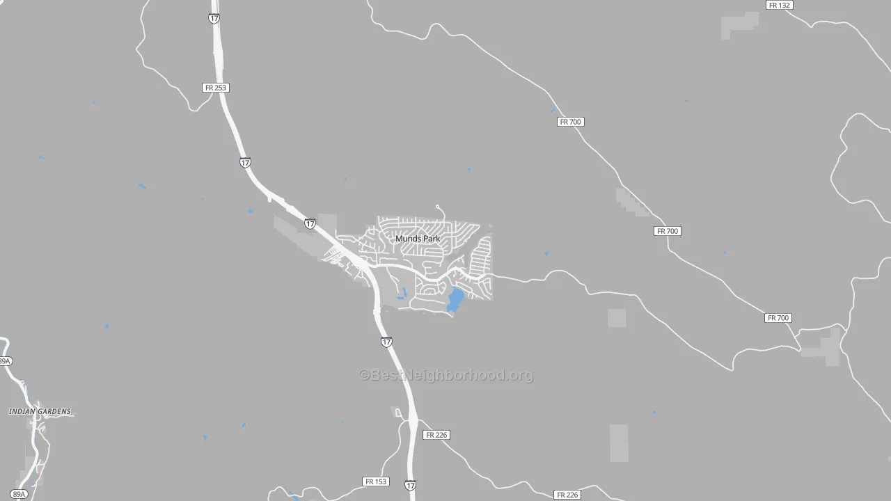 Transit Grade map of Munds Park, AZ