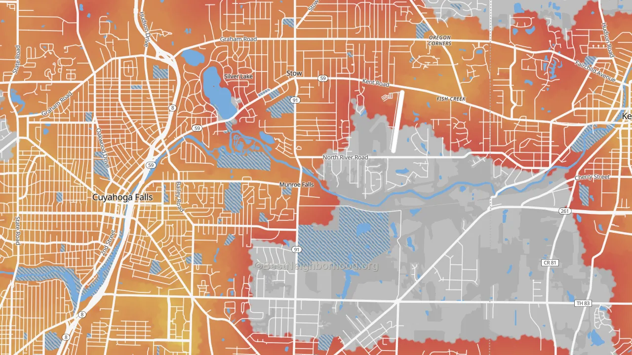 Transit Grade map of Munroe Falls, OH