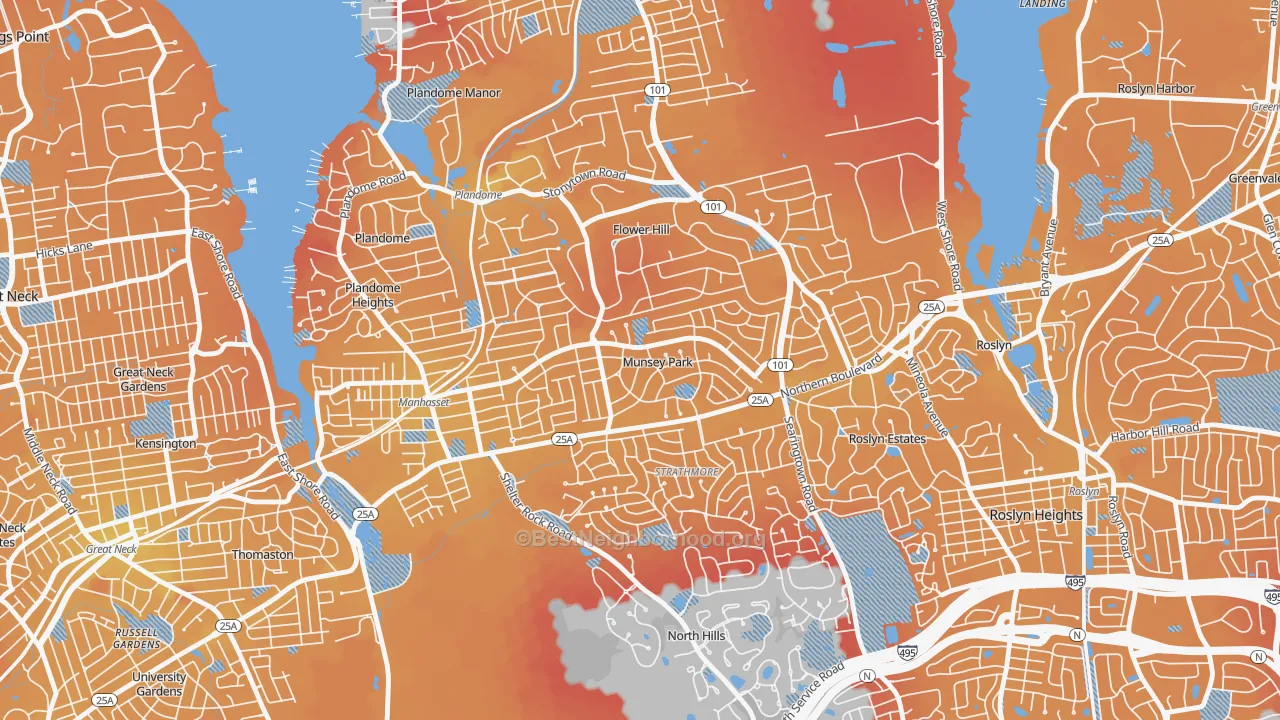 Transit Grade map of Munsey Park, NY