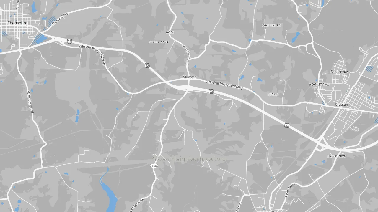 Transit Grade map of Munster, PA