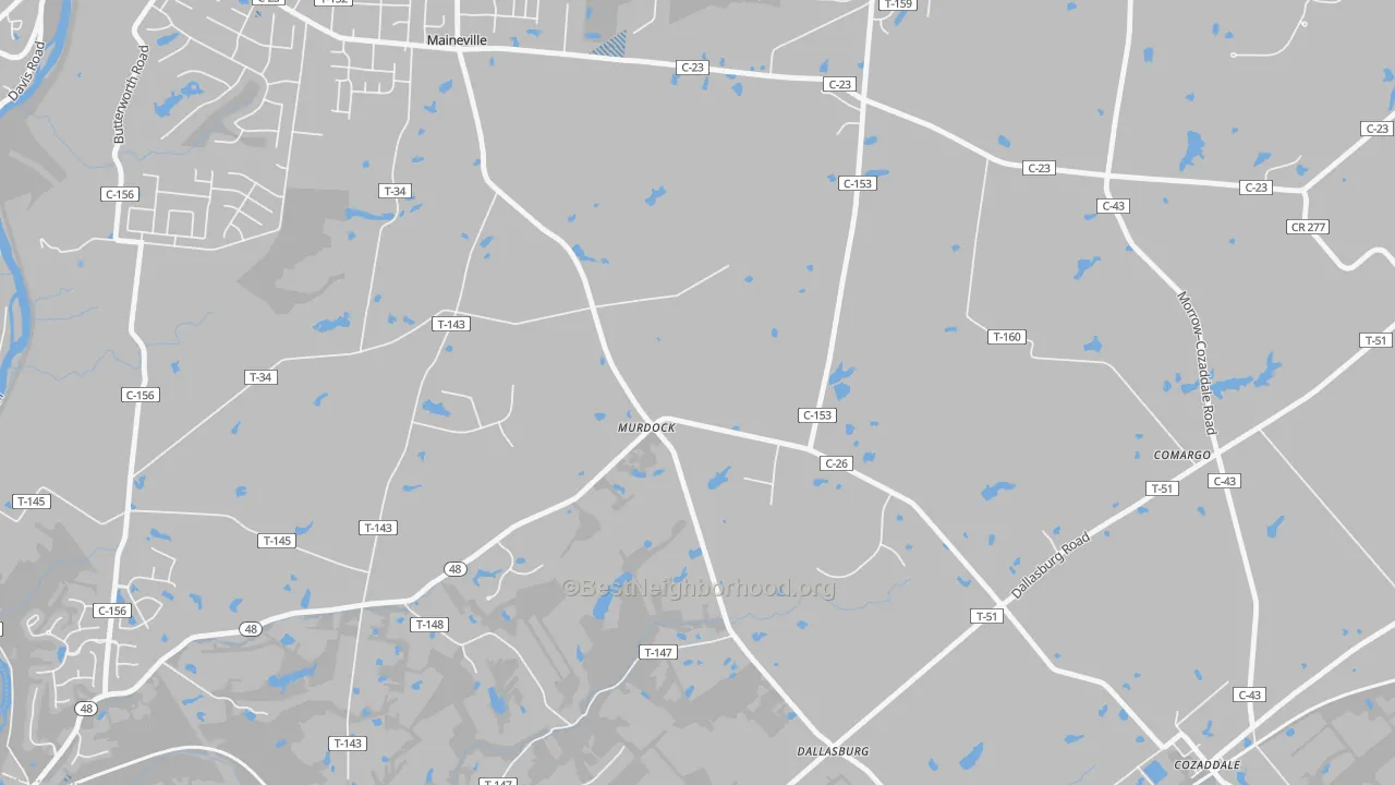 Transit Grade map of Murdock, OH