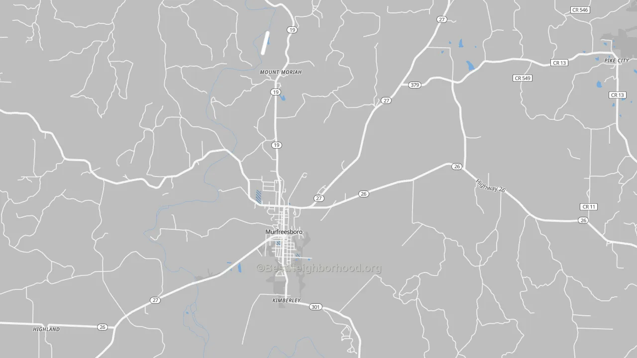 Transit Grade map of Murfreesboro, AR