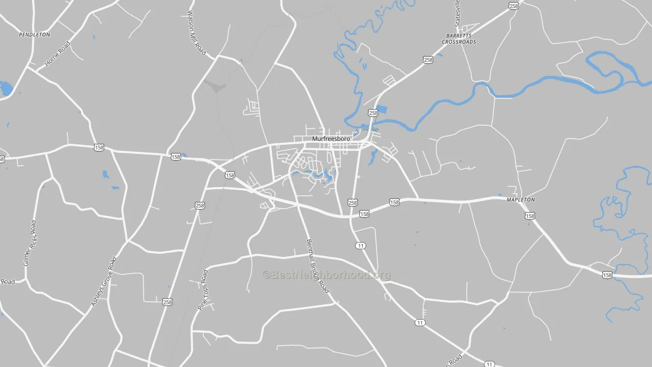 Transit Grade map of Murfreesboro, NC