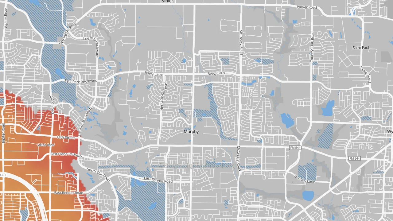 Transit Grade map of Murphy, TX