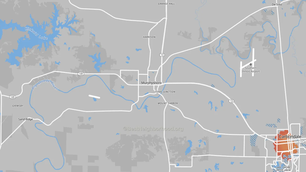 Transit Grade map of Murphysboro, IL