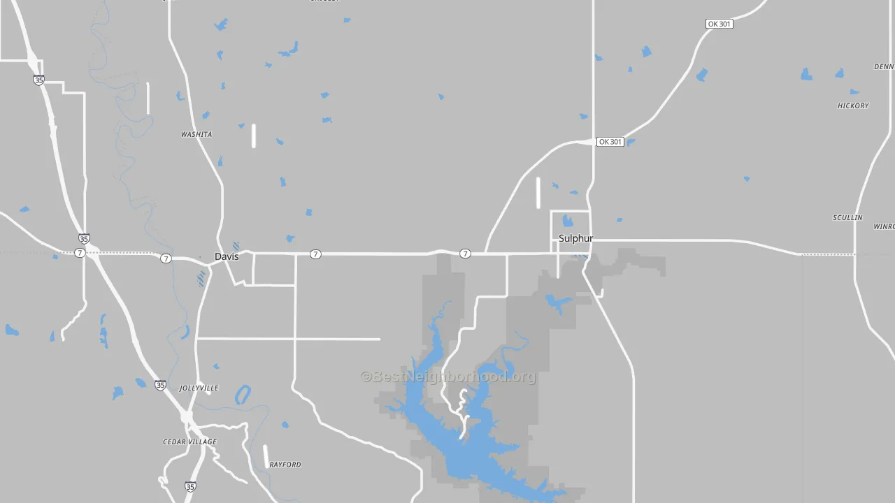 Transit Grade map of Murray County, OK