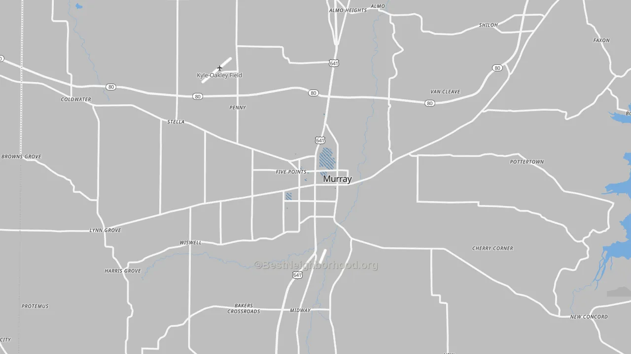 Transit Grade map of Murray, KY