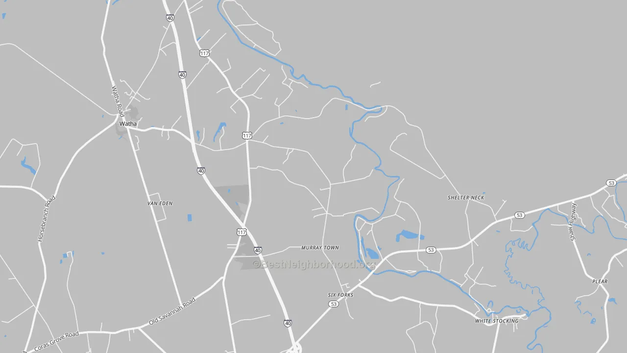 Transit Grade map of Murray Town, NC