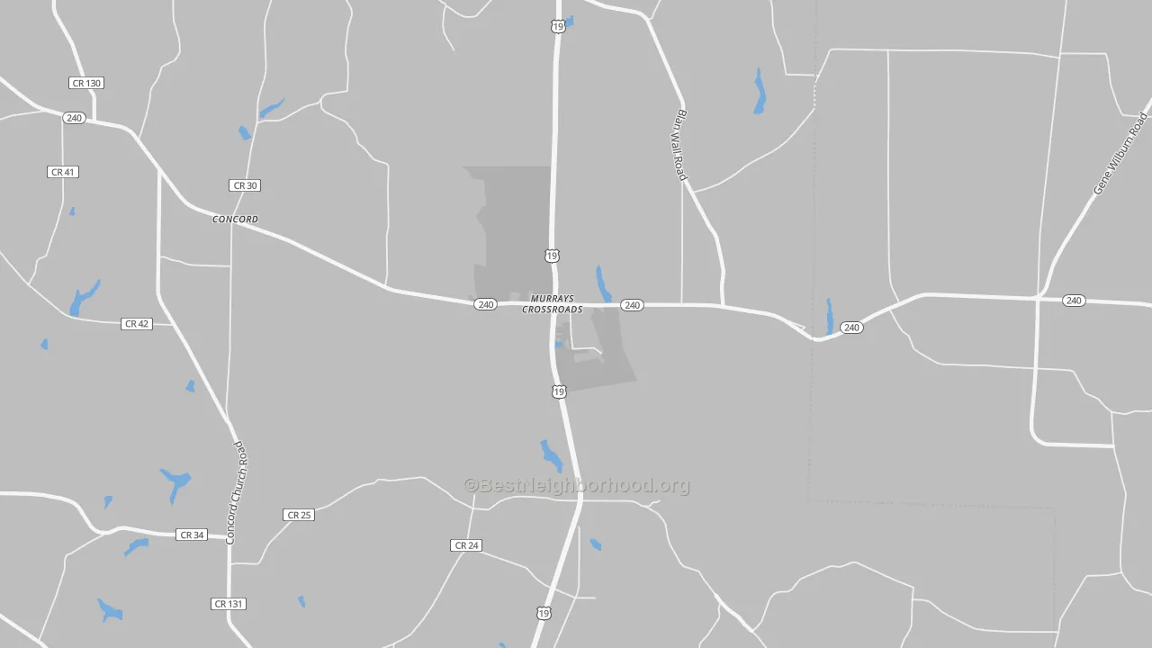 Transit Grade map of Murrays Crossroads, GA