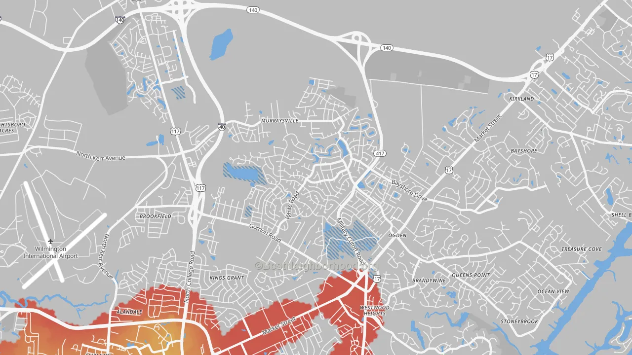 Transit Grade map of Murraysville, NC