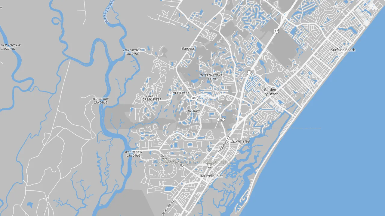 Transit Grade map of Murrells Inlet, SC